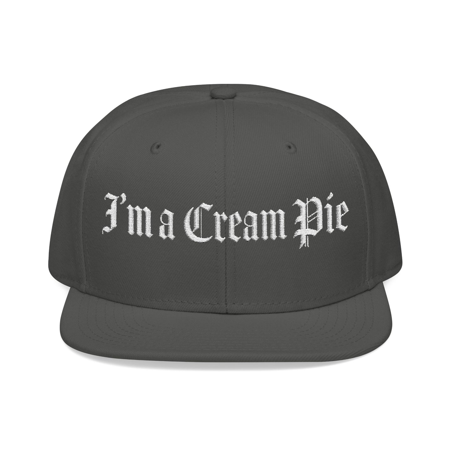 Sexy Fun Cream Pie Embroidered Snapback Hat Quirky Trendy Individuals Perfect for Casual Outings Gifts for Birthday Parties Bachelorette