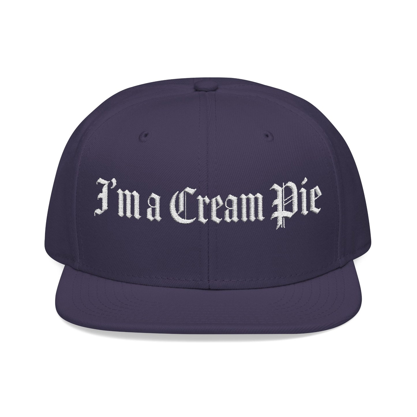 Sexy Fun Cream Pie Embroidered Snapback Hat Quirky Trendy Individuals Perfect for Casual Outings Gifts for Birthday Parties Bachelorette