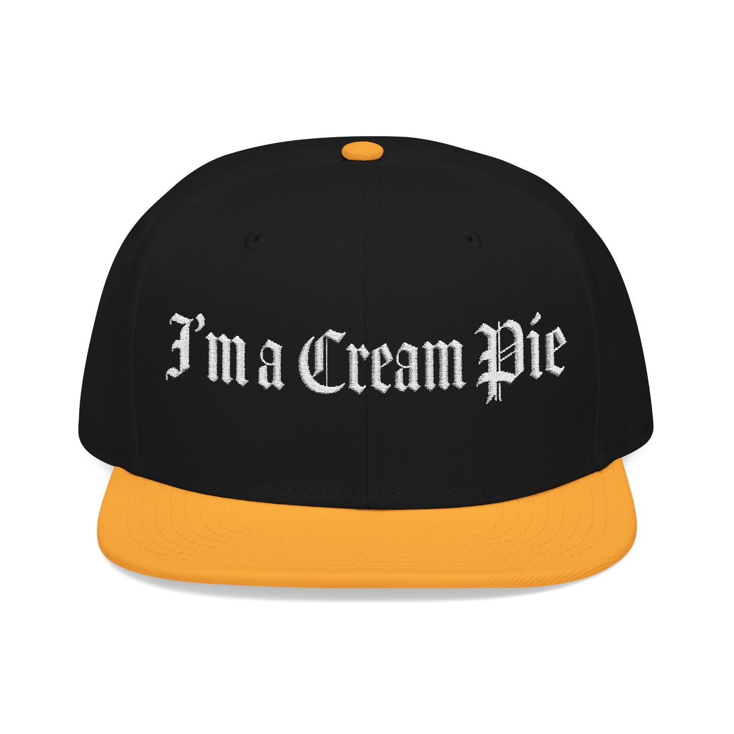 Sexy Fun Cream Pie Embroidered Snapback Hat Quirky Trendy Individuals Perfect for Casual Outings Gifts for Birthday Parties Bachelorette