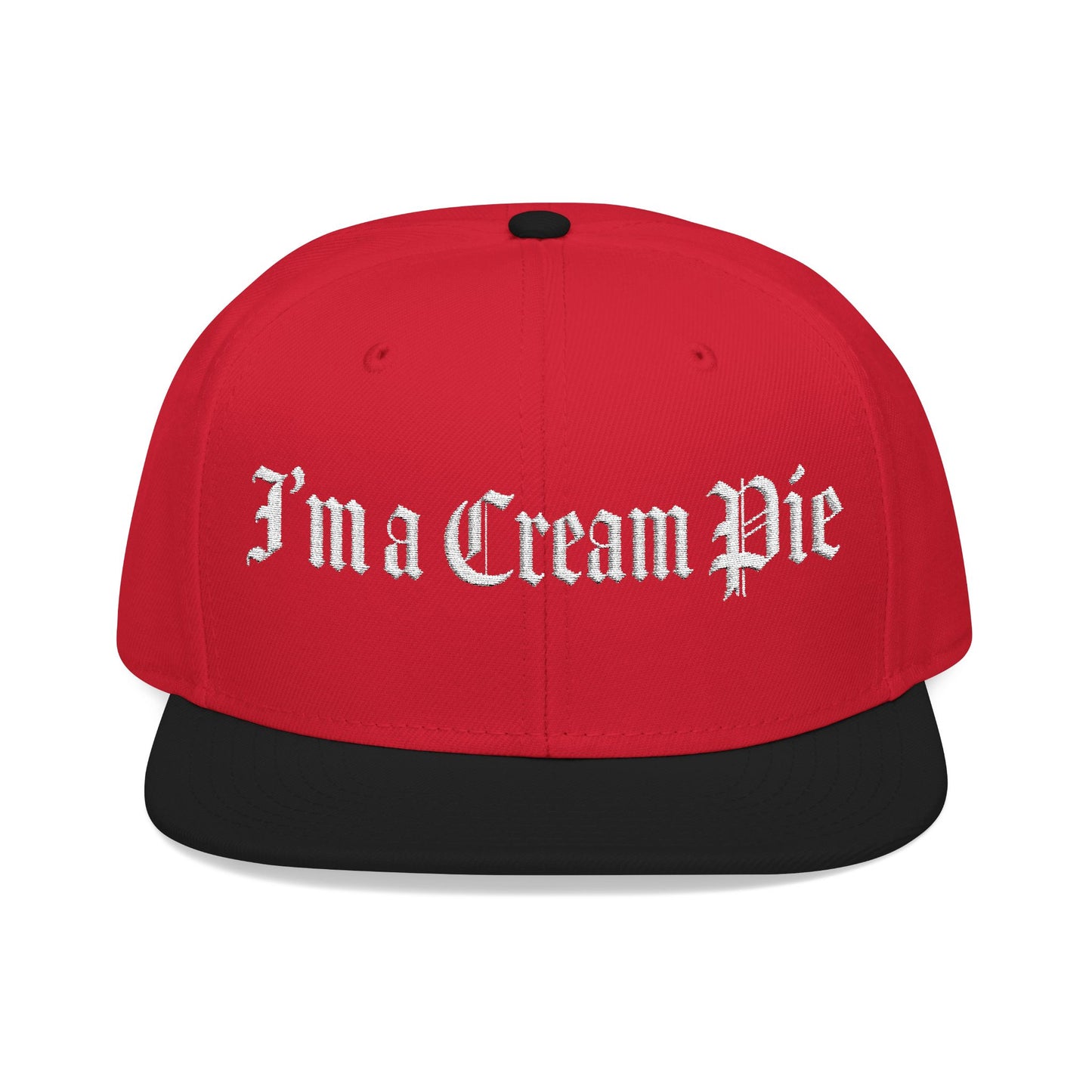 Sexy Fun Cream Pie Embroidered Snapback Hat Quirky Trendy Individuals Perfect for Casual Outings Gifts for Birthday Parties Bachelorette