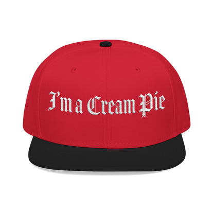 Sexy Fun Cream Pie Embroidered Snapback Hat Quirky Trendy Individuals Perfect for Casual Outings Gifts for Birthday Parties Bachelorette