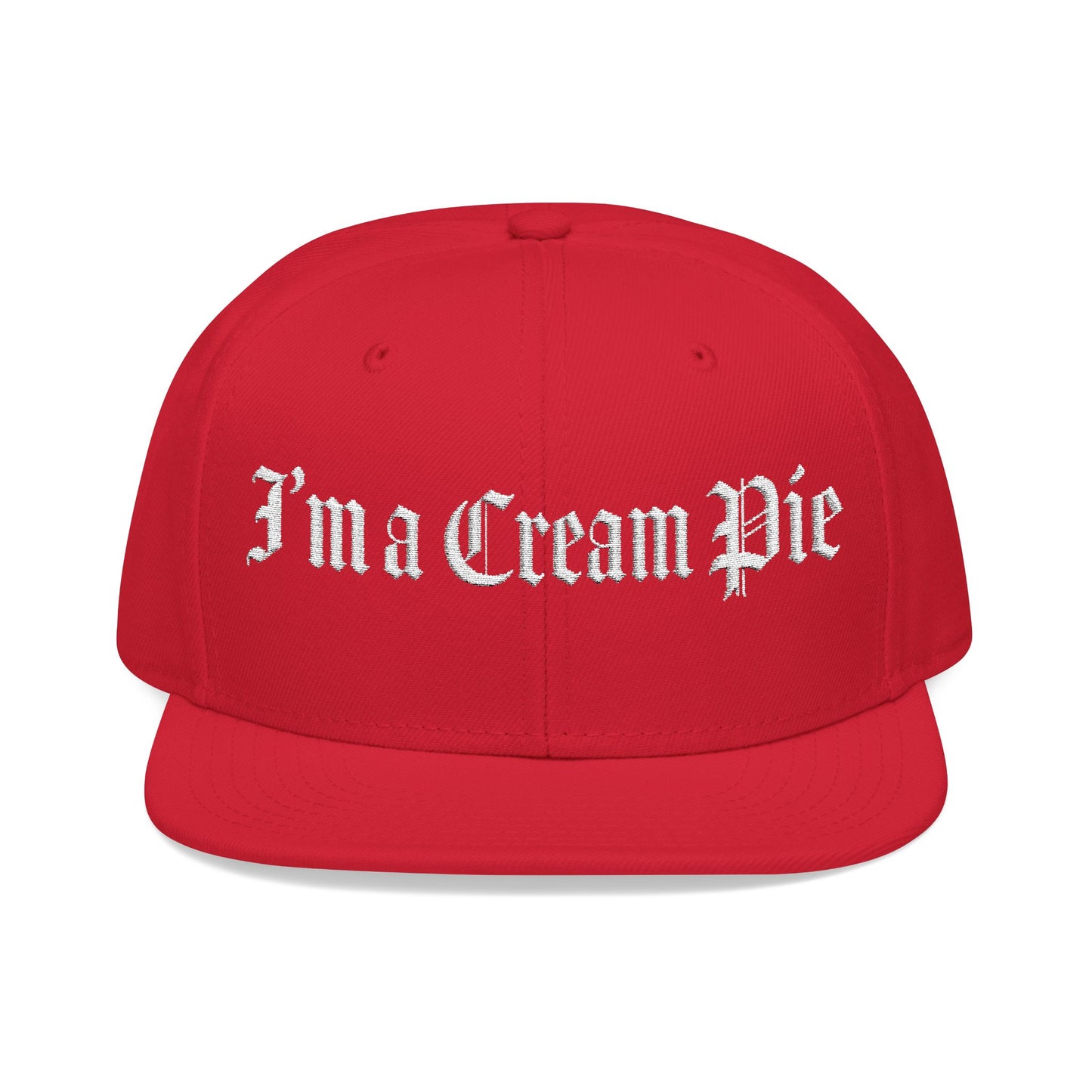 Sexy Fun Cream Pie Embroidered Snapback Hat Quirky Trendy Individuals Perfect for Casual Outings Gifts for Birthday Parties Bachelorette