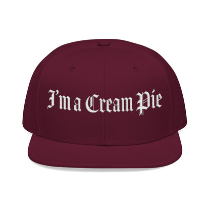 Sexy Fun Cream Pie Embroidered Snapback Hat Quirky Trendy Individuals Perfect for Casual Outings Gifts for Birthday Parties Bachelorette