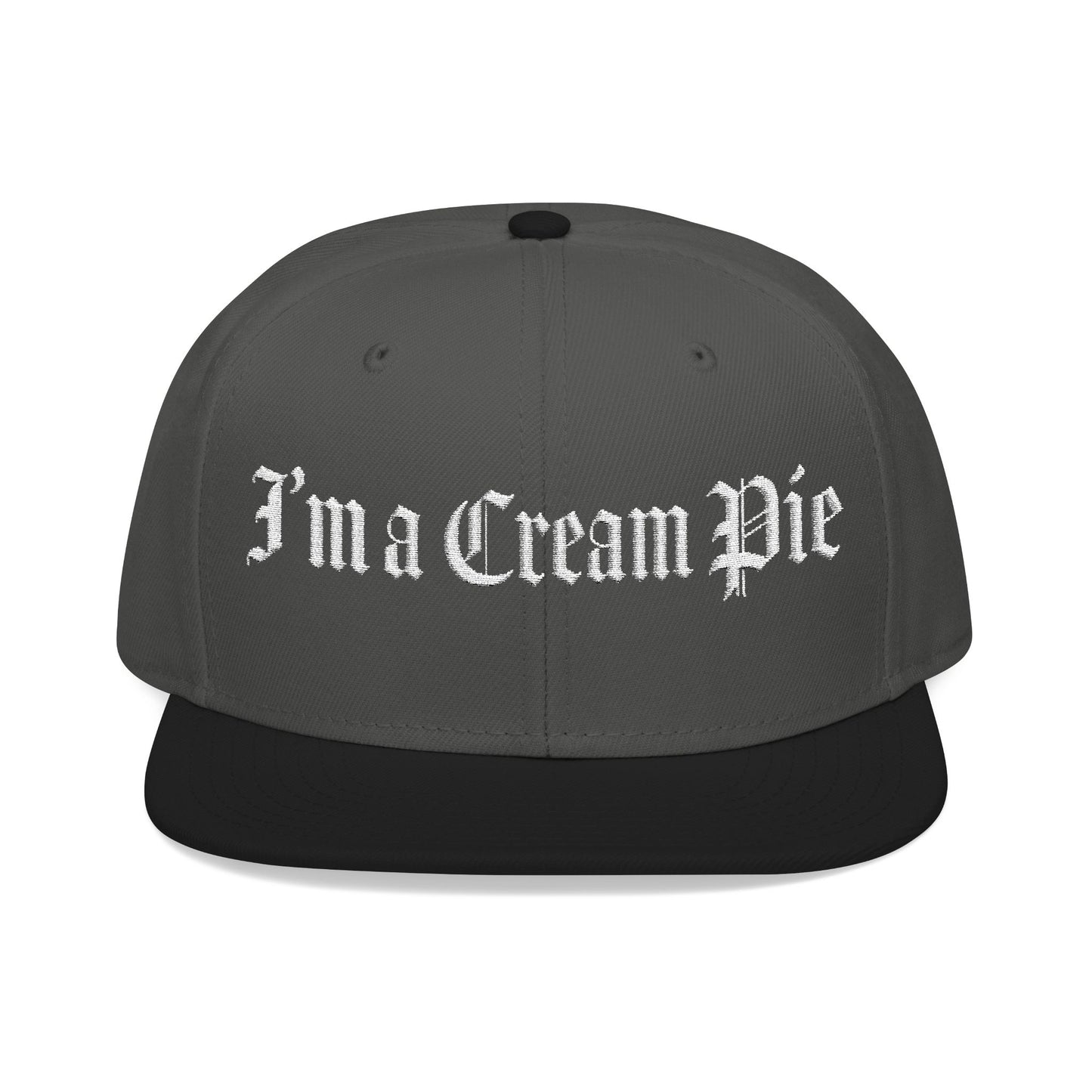 Sexy Fun Cream Pie Embroidered Snapback Hat Quirky Trendy Individuals Perfect for Casual Outings Gifts for Birthday Parties Bachelorette