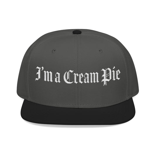 Sexy Fun Cream Pie Embroidered Snapback Hat Quirky Trendy Individuals Perfect for Casual Outings Gifts for Birthday Parties Bachelorette
