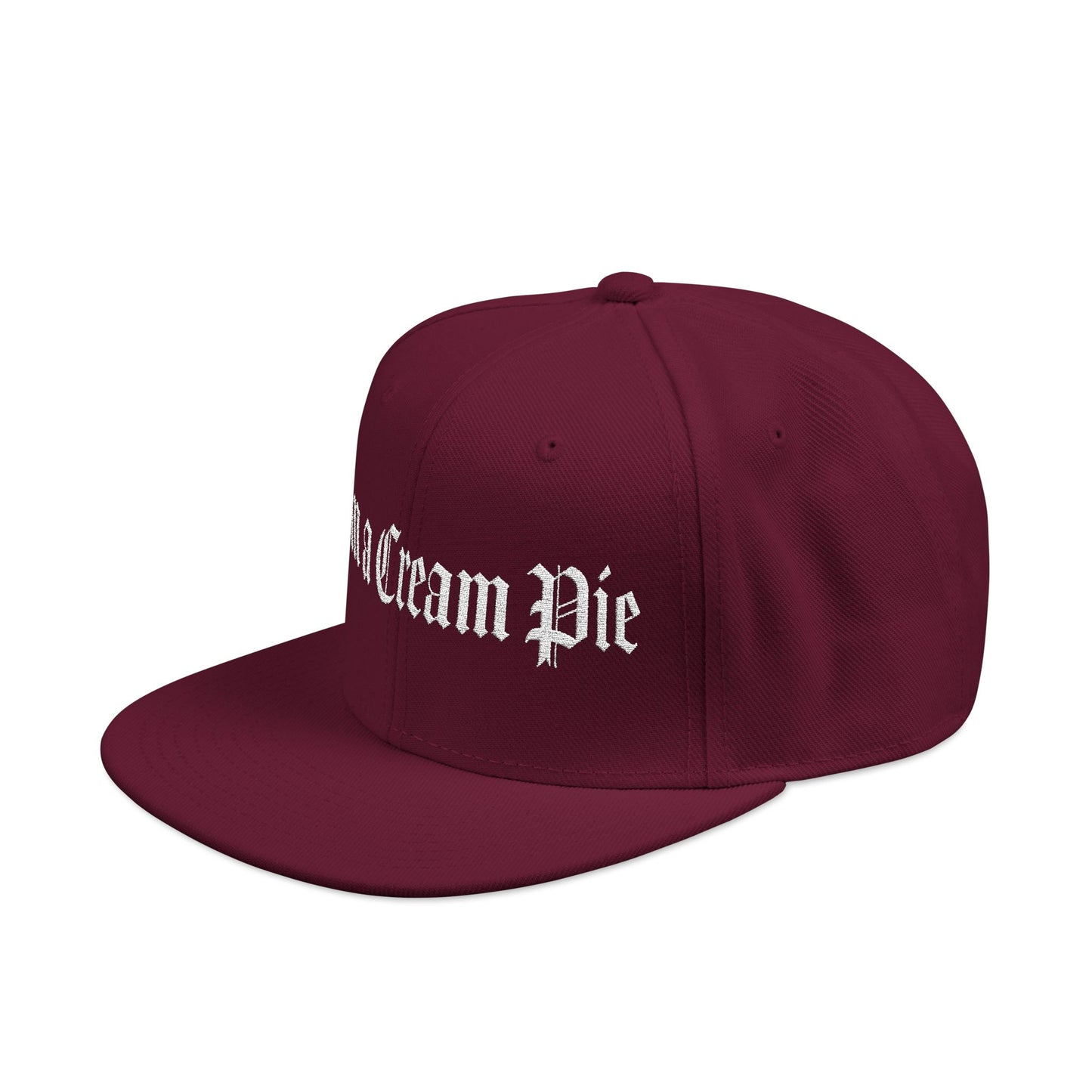 Sexy Fun Cream Pie Embroidered Snapback Hat Quirky Trendy Individuals Perfect for Casual Outings Gifts for Birthday Parties Bachelorette