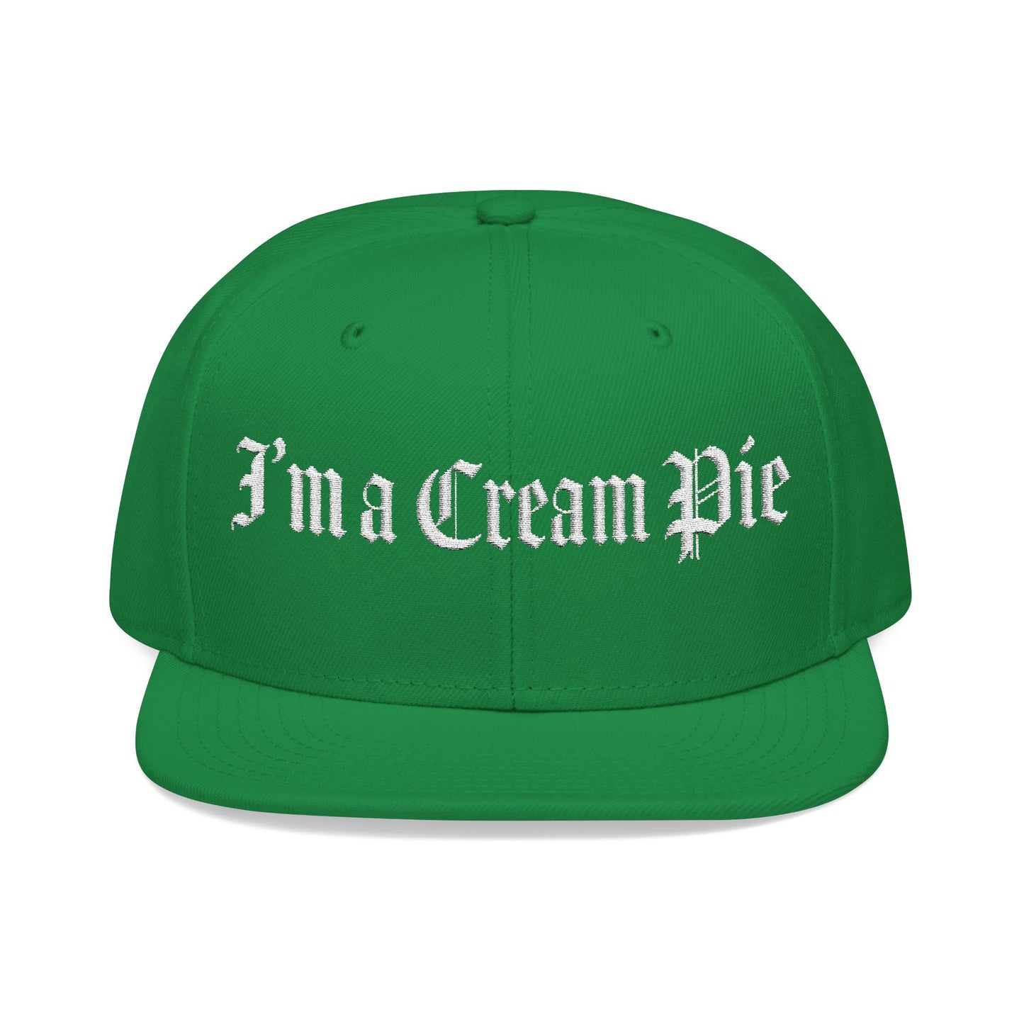 Sexy Fun Cream Pie Embroidered Snapback Hat Quirky Trendy Individuals Perfect for Casual Outings Gifts for Birthday Parties Bachelorette