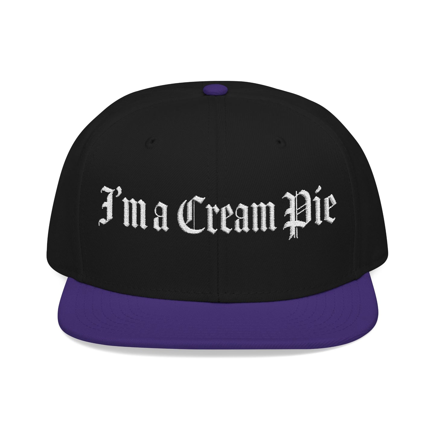 Sexy Fun Cream Pie Embroidered Snapback Hat Quirky Trendy Individuals Perfect for Casual Outings Gifts for Birthday Parties Bachelorette